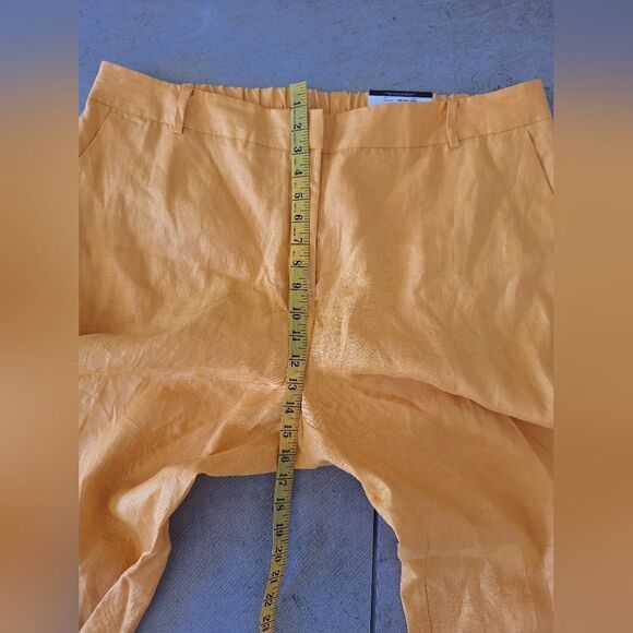 Worthhington yellow linen wide leg grop pants size 18W - Picture 7 of 9